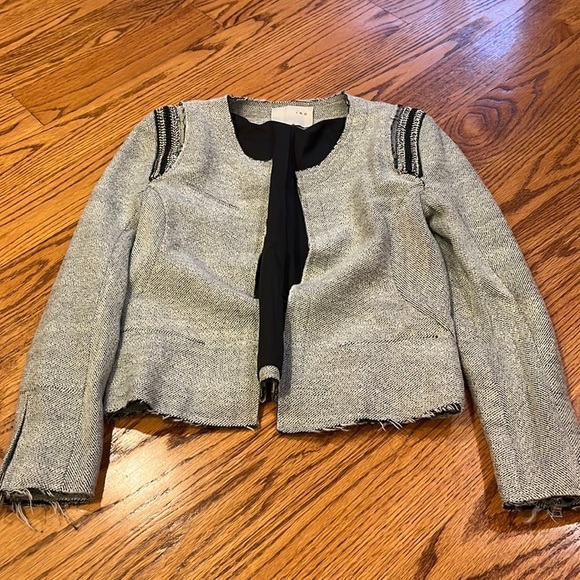 IRO Woman’s Grey Amina Jacket Size 0 - Picture 4 of 10